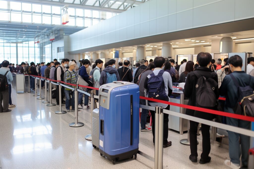 訪日外国人も戻り、いつもは混雑する空港