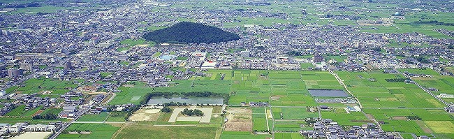 空から見る藤原京跡