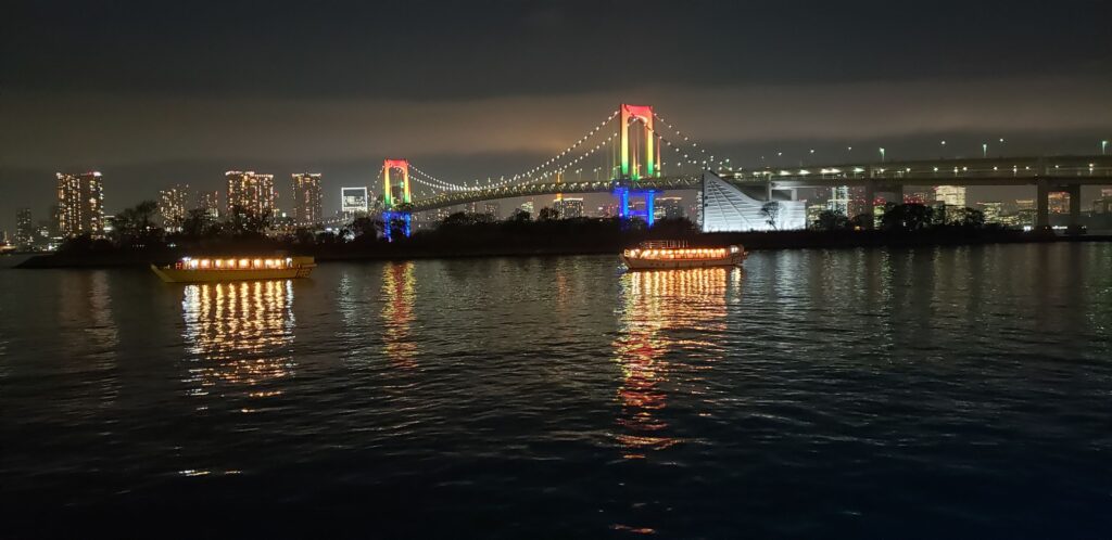 東京港の夜景(屋形船より撮影)