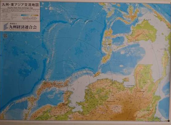 普段とは「逆さ」の日本地図