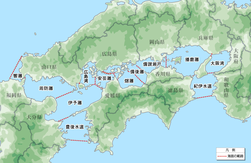 瀬戸内海環境保全特別措置法による範囲