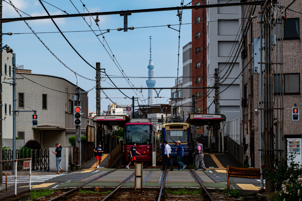 都電沿線は、よくスカイツリーが見えます