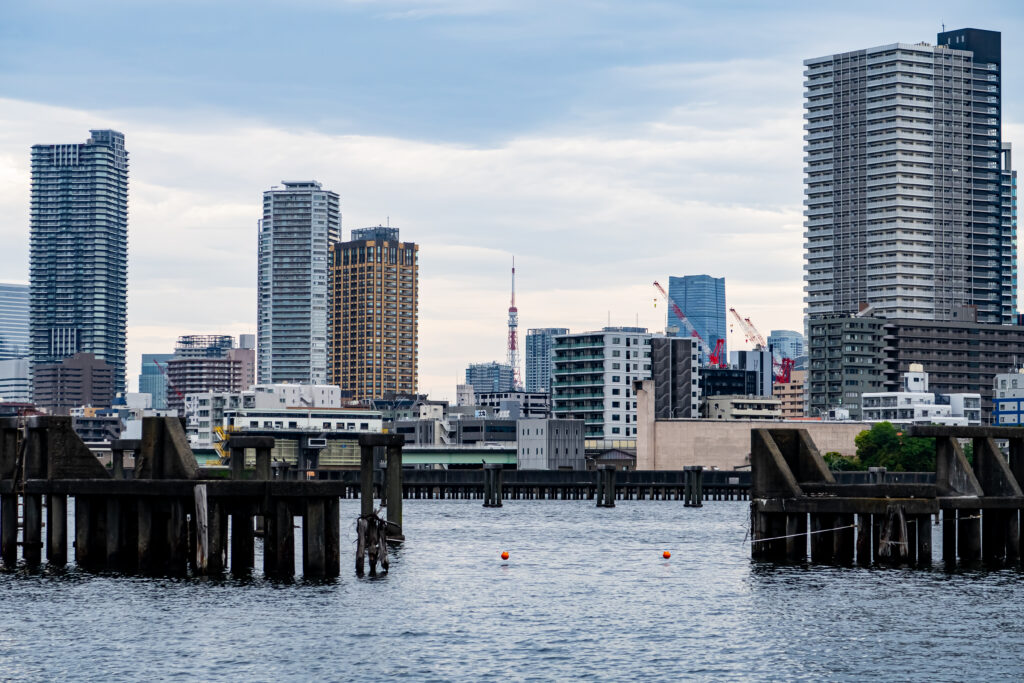 東京湾のかつての貯木場