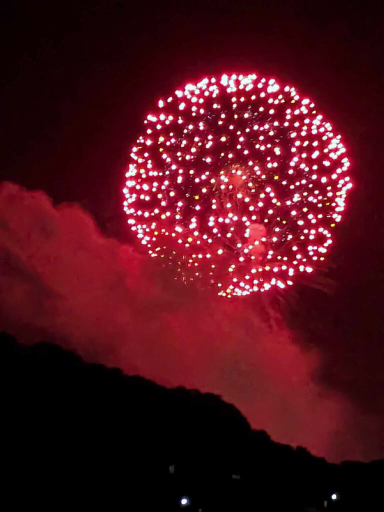 長崎の花火（家内との思い出を）