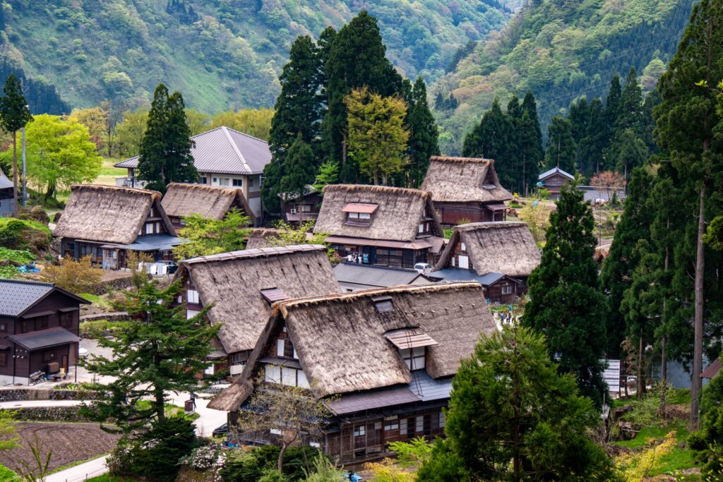 展望台から望む相倉合掌造り集落