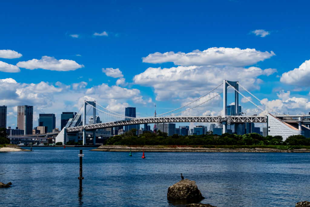 東京タワーからテレコムセンターまでは遮蔽物がない