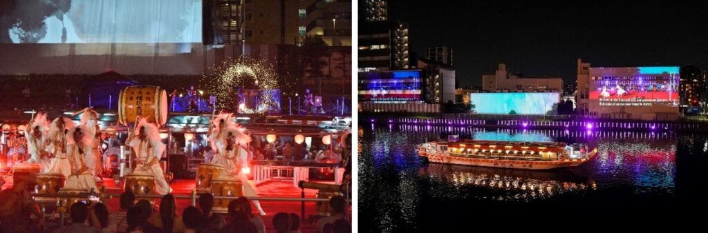 天王洲キャナルアートモーメント2019(左) / キャナルアートモーメント品川2021